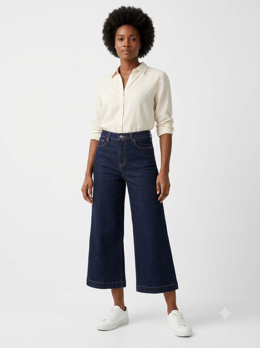 Banana Republic Wide Leg Crop Jeans Women's 29S Blue Premium Denim High Rise